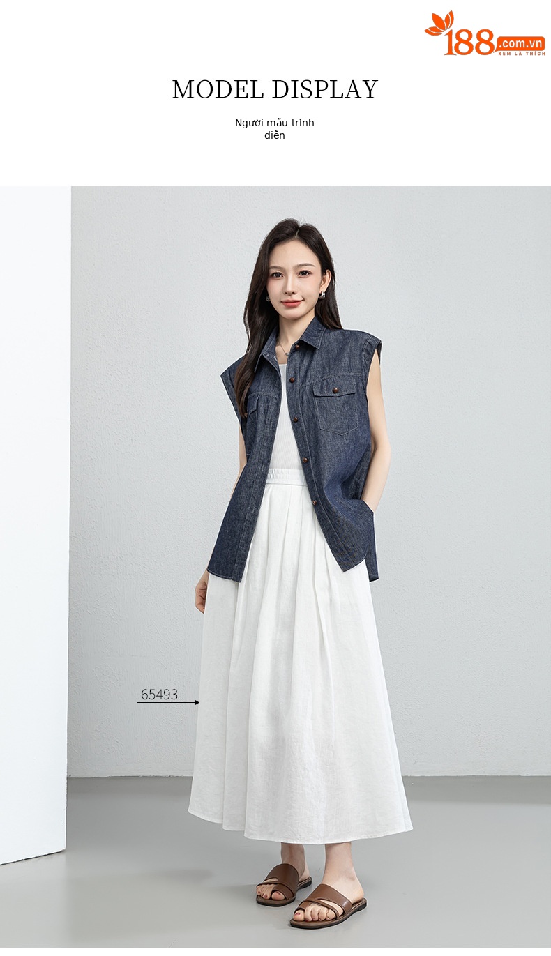 Áo hai dây nữ satin cổ V phối ren — Xanh da trờicolor chi tiết 18