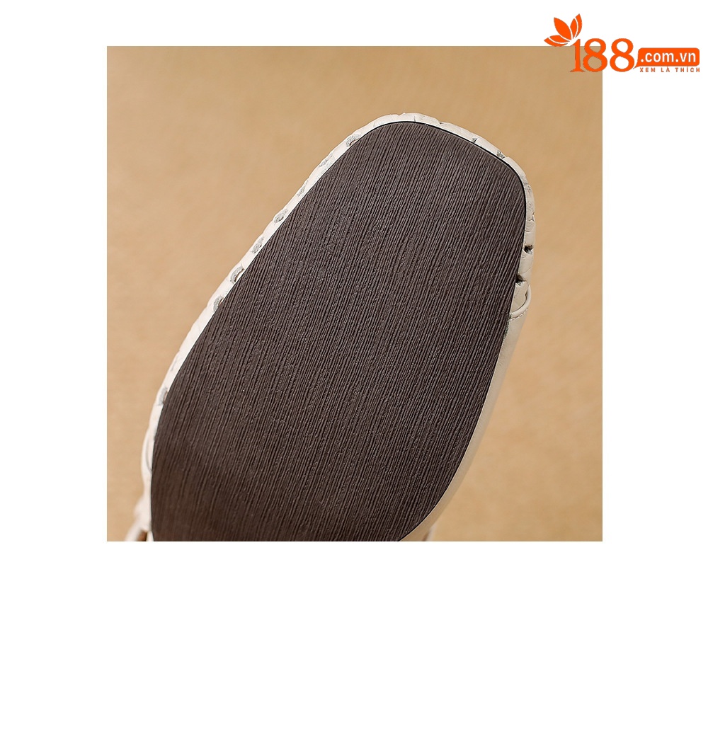 Sandal nữ gót vuông 3,5 cm mũi kín hở cạnh kiểu mới — màu trắng ngà chi tiết 20