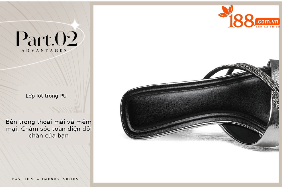 Sandal cao gót nữ hở mũi phong cách Pháp vintage bạc sang trọng — 6063 Bạc, 6063 Da đen chi tiết 21
