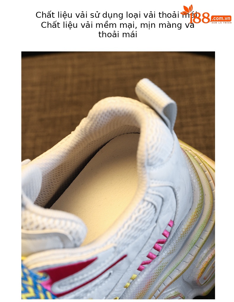 Giày sneaker nữ đế dày tăng chiều cao phong cách dad shoes — xanh lá cây chi tiết 8