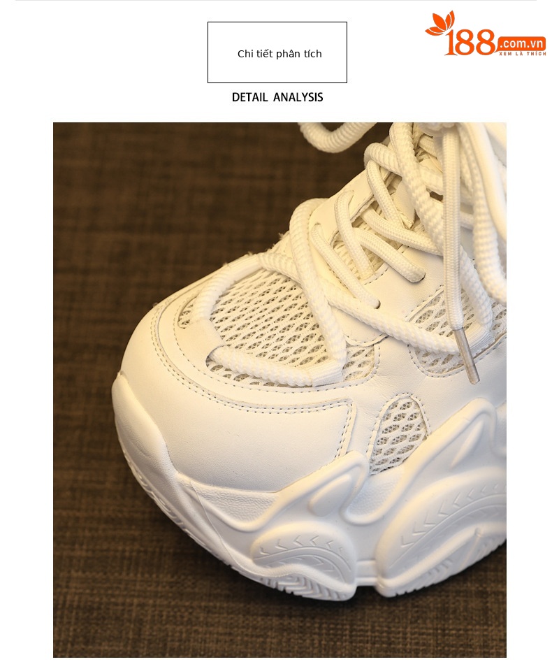 Giày sneaker nữ chunky đế dày phối màu thời trang, đế bánh xốp mềm thoải mái — màu hồng chi tiết 6