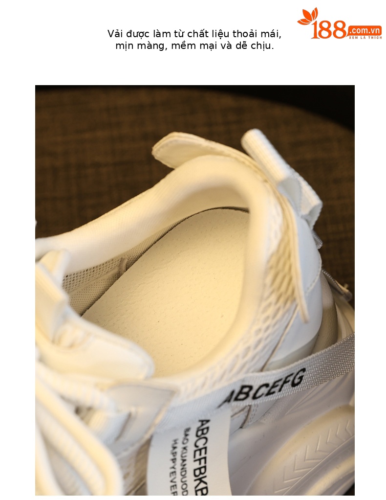 Giày sneaker nữ chunky đế dày phối màu thời trang, đế bánh xốp mềm thoải mái — màu hồng chi tiết 7