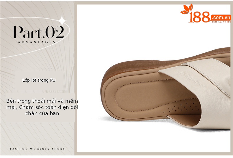 Dép sandal nữ đế dày xỏ ngón tiện lợi phong cách đơn giản cao cấp 2026 — 6054 Màu be, 6054 Da đen chi tiết 20