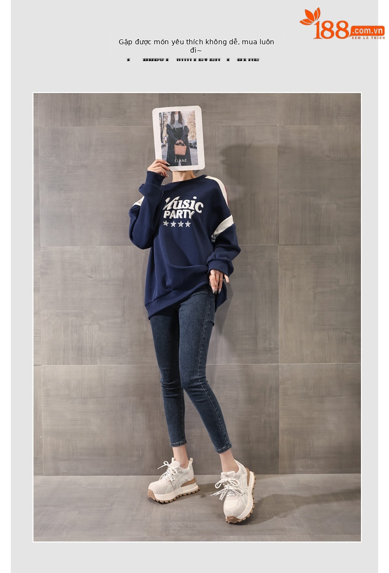 Giày sneaker nữ đế dày tăng chiều cao lưới thoáng khí phong cách dad sneaker — màu be chi tiết 5