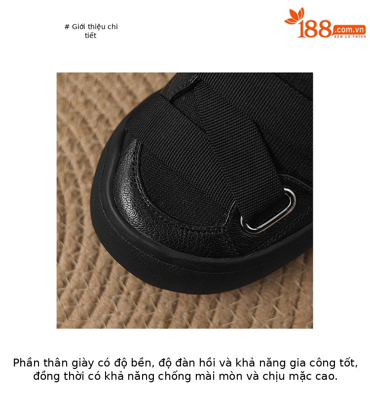 Giày sneaker nữ chunky đế dày da dê phối màu cao cấp — màu đen, màu trắng ngà chi tiết 6