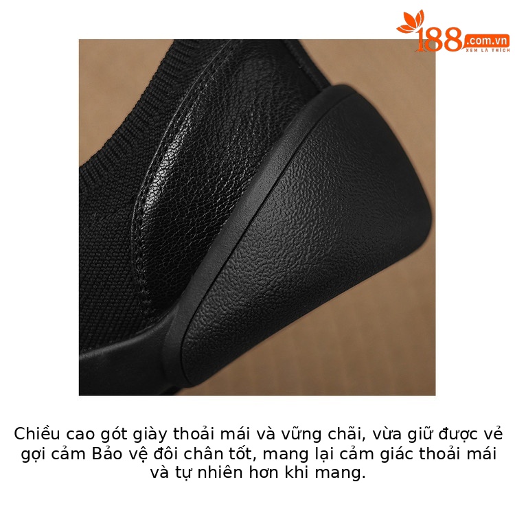 Giày sneaker nữ chunky đế dày da dê phối màu cao cấp — màu đen, màu trắng ngà chi tiết 7