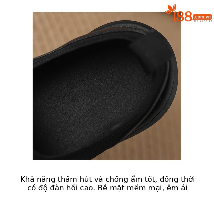 Giày sneaker nữ chunky đế dày da dê phối màu cao cấp — màu đen, màu trắng ngà chi tiết 9