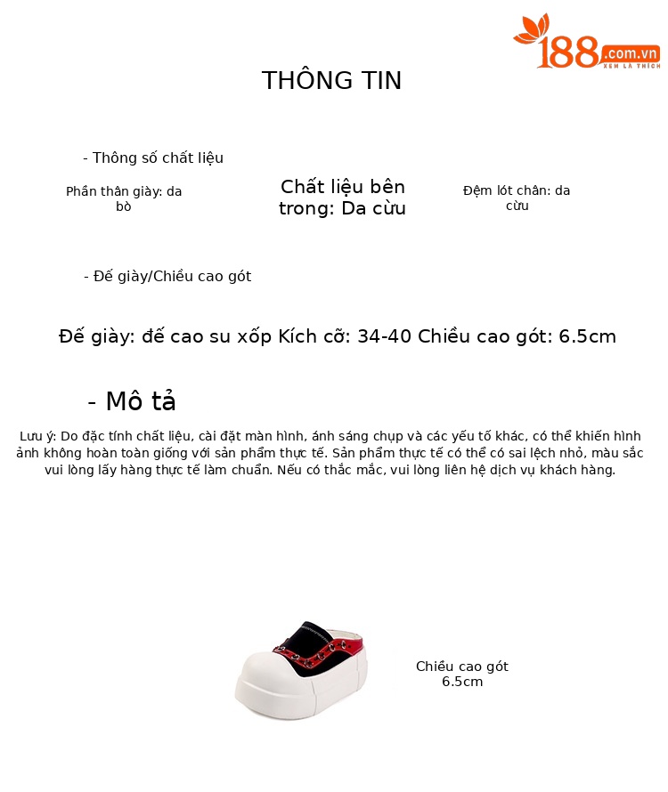 Giày sneaker nữ đế dày mũi to slip-on da thật phối màu — màu đen, màu trắng chi tiết 3