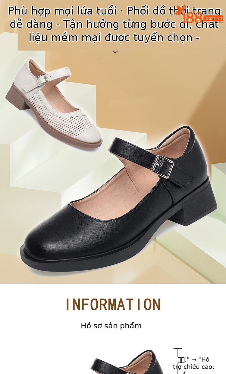 Sandal nữ quai chữ V đơn giản, đế thấp, da thật, hở mũi, chống trượt — Đen【kiểu xuyên thấu】 chi tiết 2