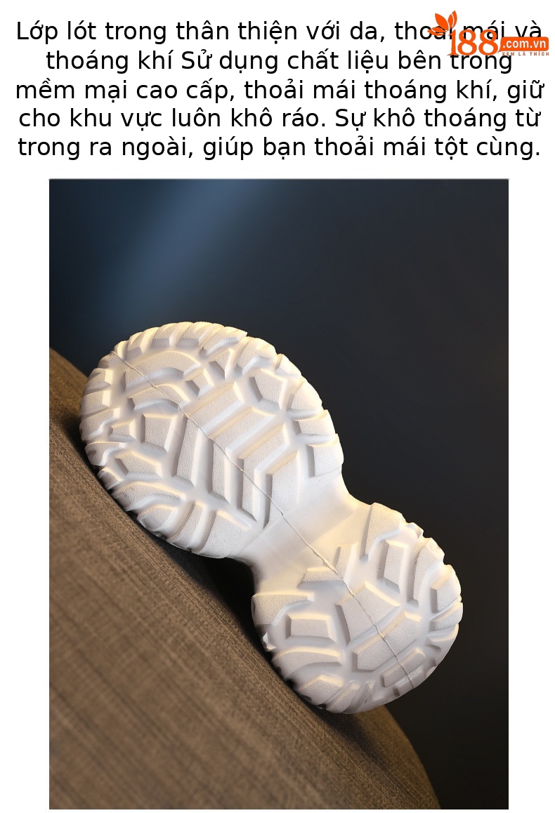 Giày sneaker nữ đế dày tăng chiều cao 9 cm phong cách dad sneaker — Tro thô chi tiết 9