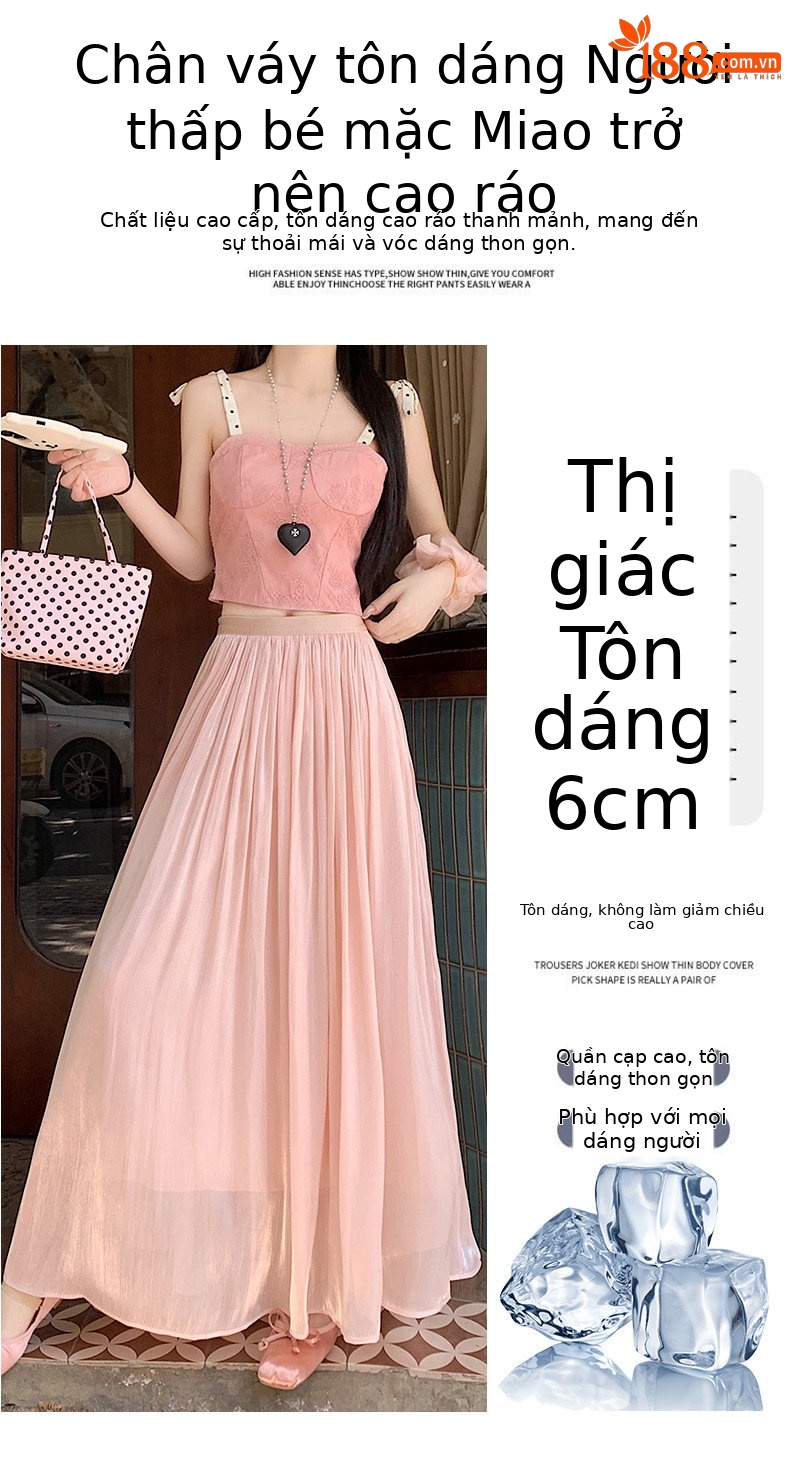 Váy lụa mỏng kiểu Pháp dáng chữ A cao cấp — màu đen chi tiết 7