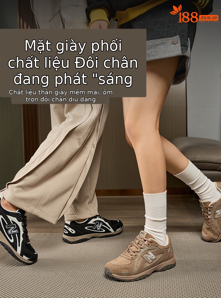 Giày sneaker unisex cổ thấp phong cách Đức huấn luyện, đế dày êm ái, form rộng thoải mái — 204 kaki xám chi tiết 6