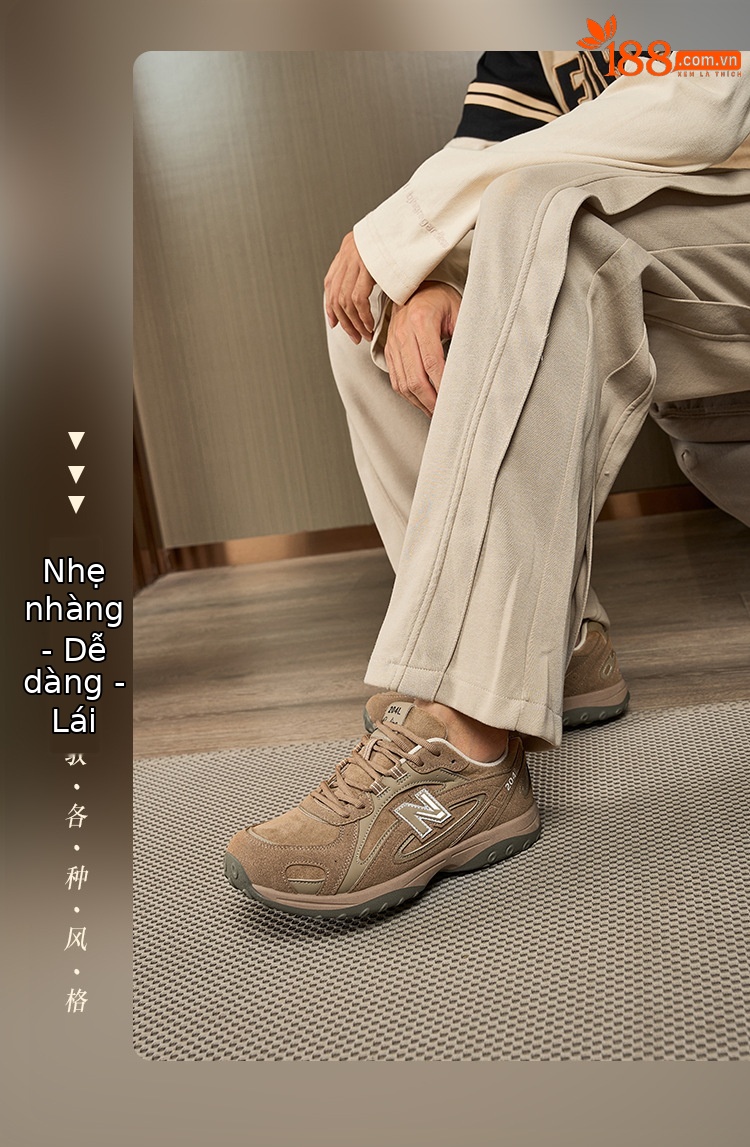 Giày sneaker unisex cổ thấp phong cách Đức huấn luyện, đế dày êm ái, form rộng thoải mái — 204 kaki xám chi tiết 19