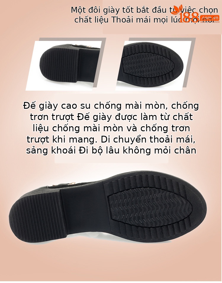 Boot lưới nữ đế thấp da thật mũi hở gót thấp kiểu dáng thoáng mát — màu đen chi tiết 8