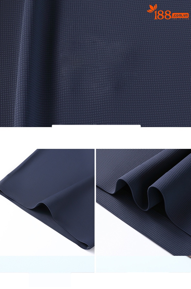 Áo polo nam tay ngắn cổ bẻ ẩn nút, chất liệu ice silk thấm hút nhanh khô — đen chi tiết 15