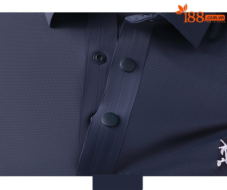 Áo polo nam tay ngắn cổ bẻ ẩn nút, chất liệu ice silk thấm hút nhanh khô — đen chi tiết 16