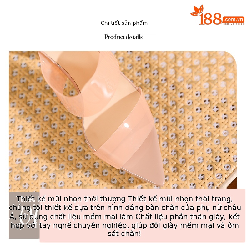 Sandal cao gót nữ hở mũi quai ngang đế platform gót 12 cm — Bạc-12cm chi tiết 3