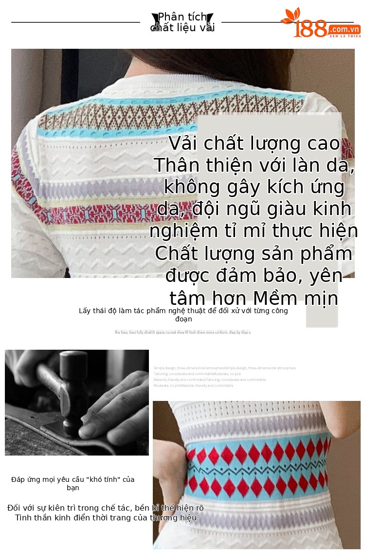 Váy đầm nữ tay ngắn kiểu Chanel dệt kim phong cách nhẹ nhàng — Màu xanh da trời chi tiết 23