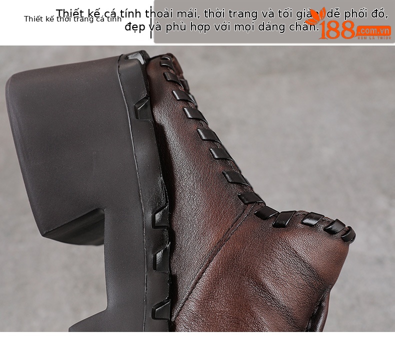Giày mule nữ da bò thật đế dày mũi kín phong cách mới mùa xuân hè — màu đen chi tiết 5