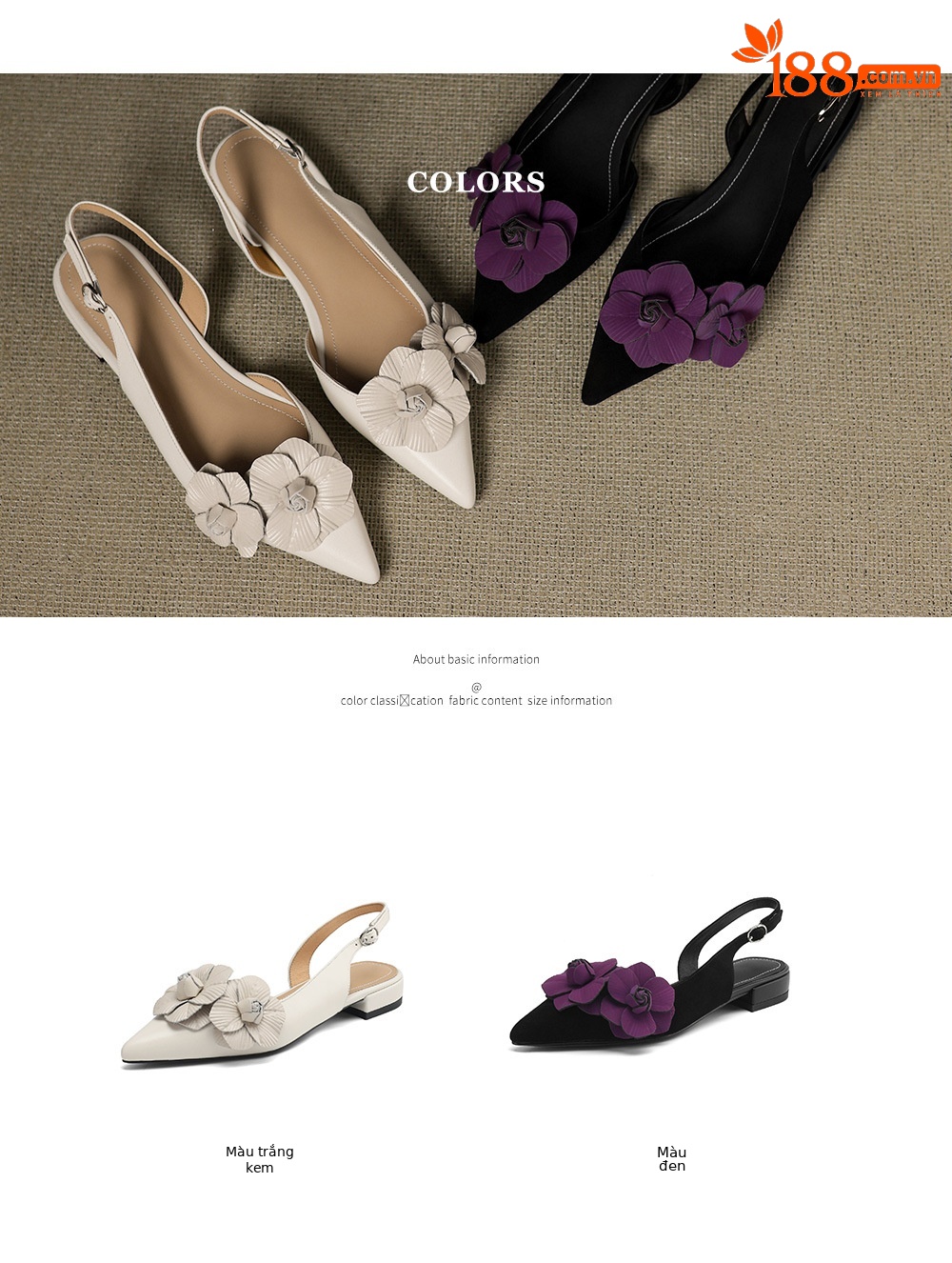 Sandal nữ da cừu mũi tròn quai chữ V đế bệt phong cách Hàn Quốc — đen chi tiết 4