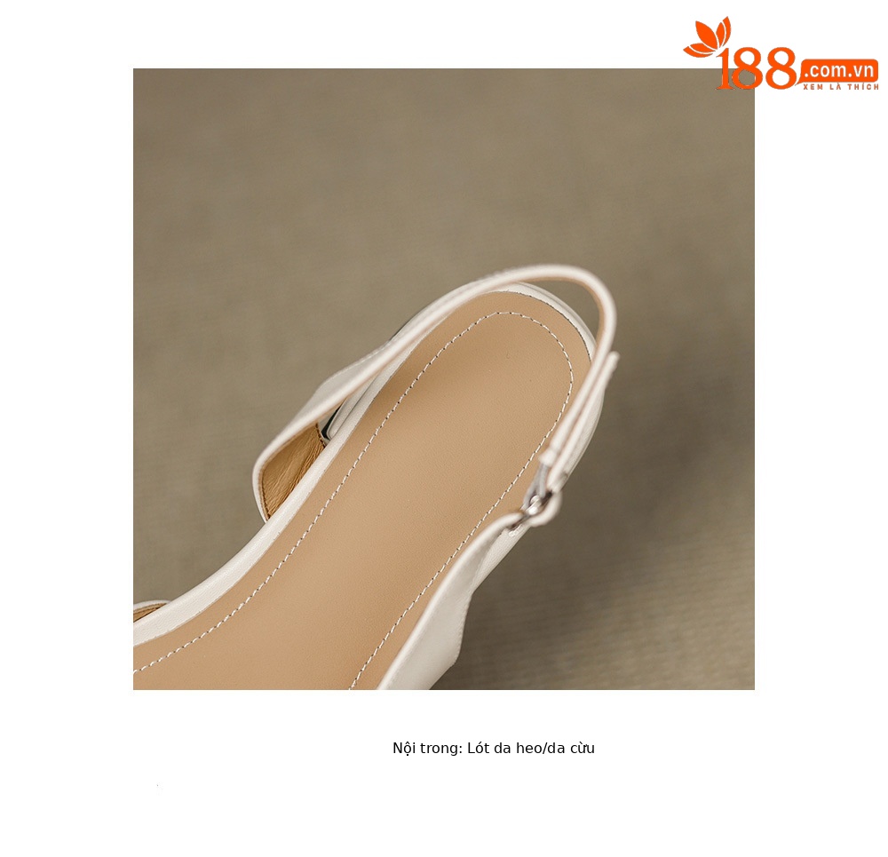 Sandal nữ da cừu mũi tròn quai chữ V đế bệt phong cách Hàn Quốc — đen chi tiết 19
