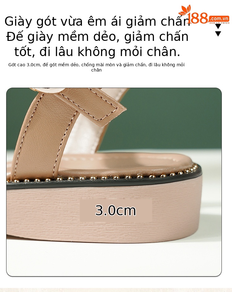 Sandal nữ quai chữ V đế bệt mềm hở mũi thoáng khí — màu đen chi tiết 5
