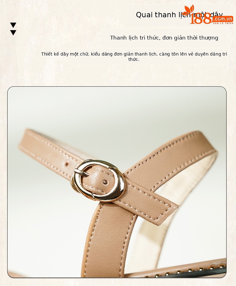 Sandal nữ quai chữ V đế bệt mềm hở mũi thoáng khí — màu đen chi tiết 6