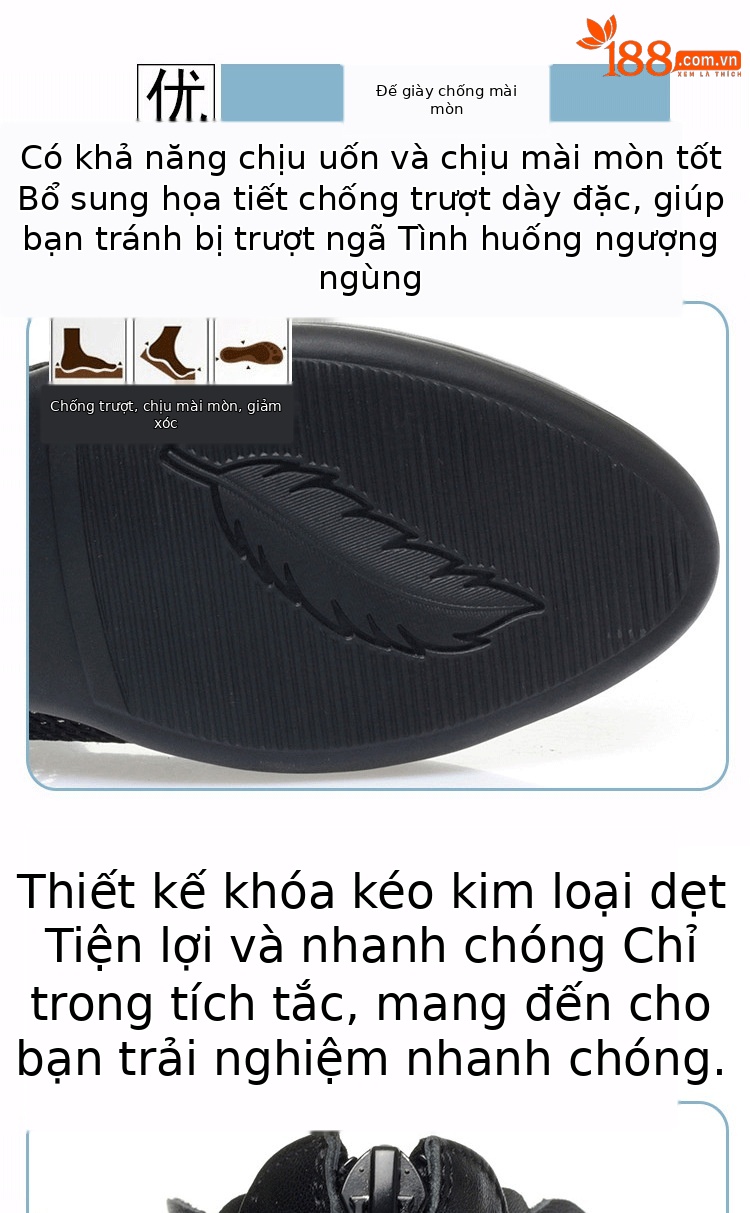Boot nữ cổ thấp da thật lỗi họa tiết gót vuông phong cách Martin — màu be chi tiết 4