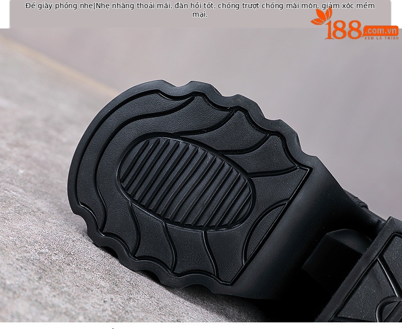 Sandal da bò cao gót nữ hở mũi quai La Mã đế tăng chiều cao — màu đen chi tiết 7