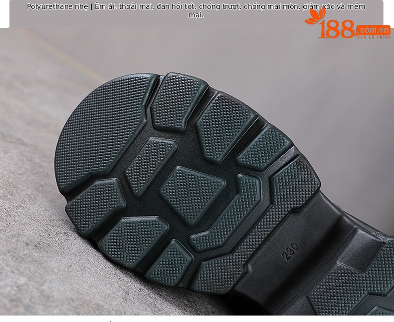 Sandal cao gót nữ da bò thật đế xuồng hở mũi phong cách La Mã — màu đen chi tiết 7