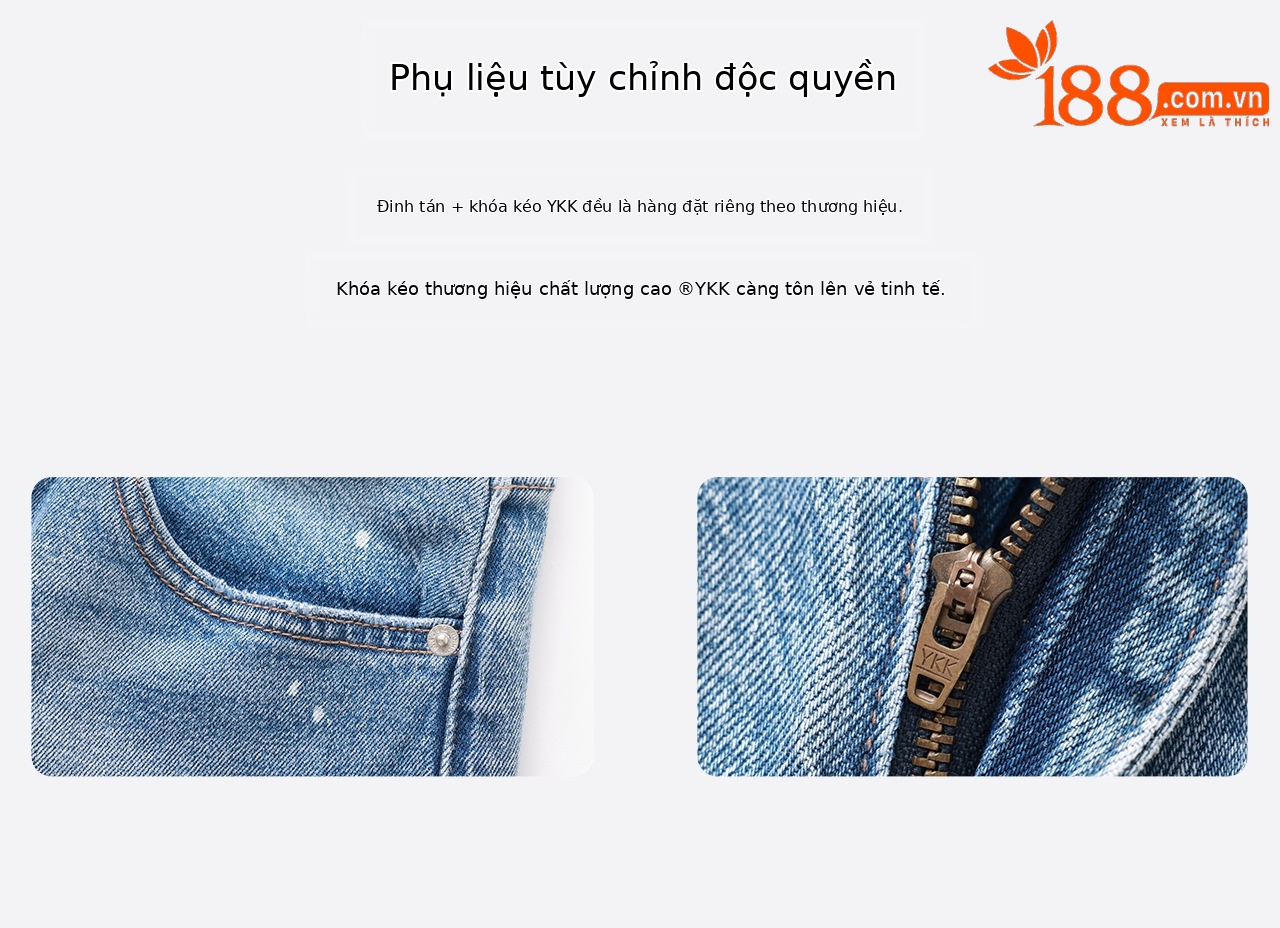 Quần jean nữ ống rộng chất lụa mài hiệu ứng vẩy mực — xanh lam chi tiết 12