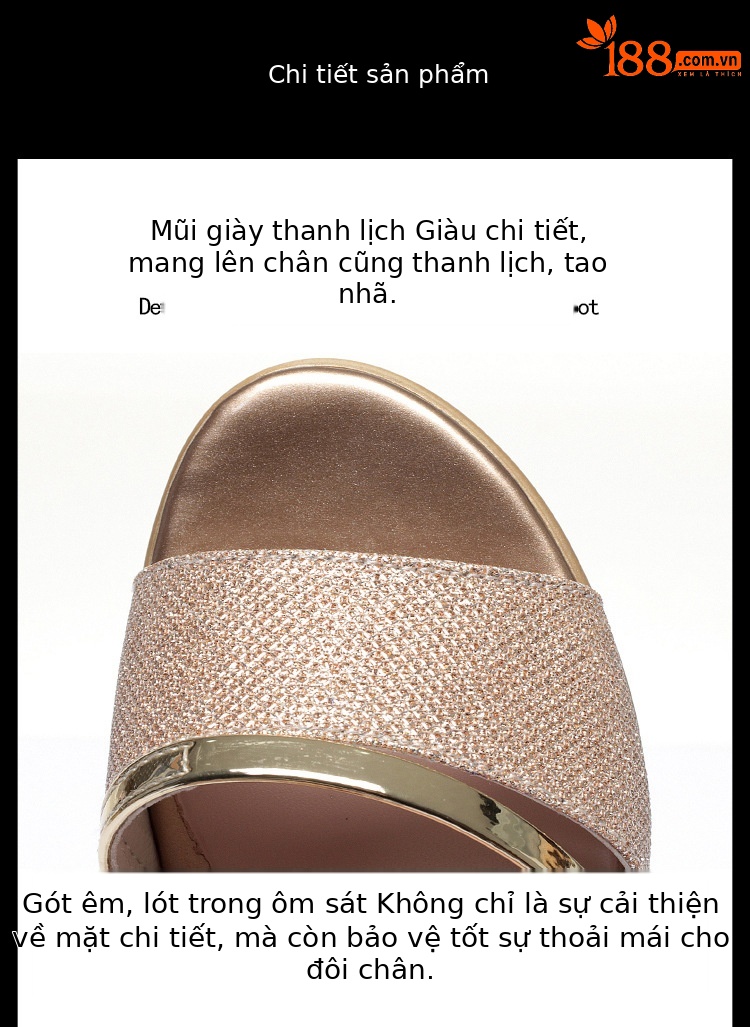 Dép sandal nữ da thật quai chữ V đế xuồng cao su êm — màu vàng chi tiết 5