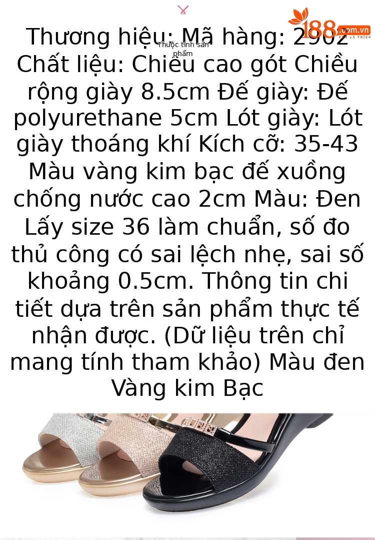 Sandal da thật nữ quai chữ V đế xuồng mềm, gót trung bình, phong cách thời trang đa năng, size lớn — màu đen chi tiết 4