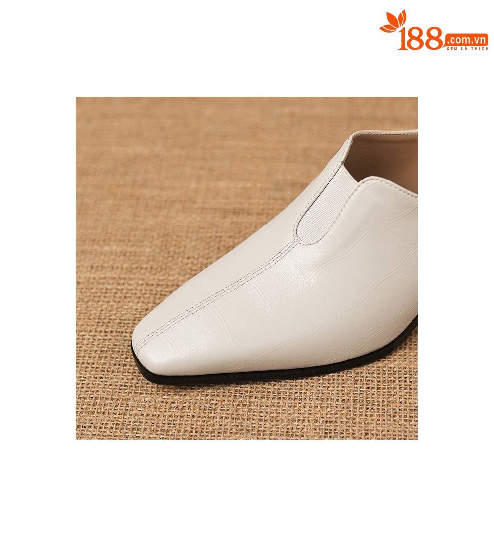 Sandal cao gót nữ mũi nhọn quai ngang gót 5 cm — đen chi tiết 10