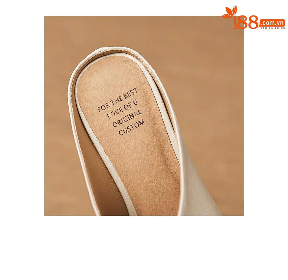 Sandal cao gót nữ mũi nhọn quai ngang gót 5 cm — đen chi tiết 13