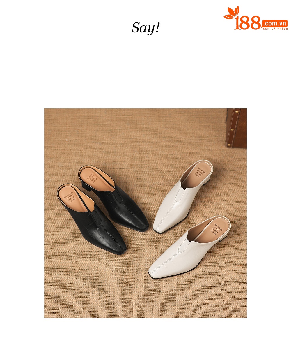 Sandal cao gót nữ mũi nhọn quai ngang gót 5 cm — đen chi tiết 18