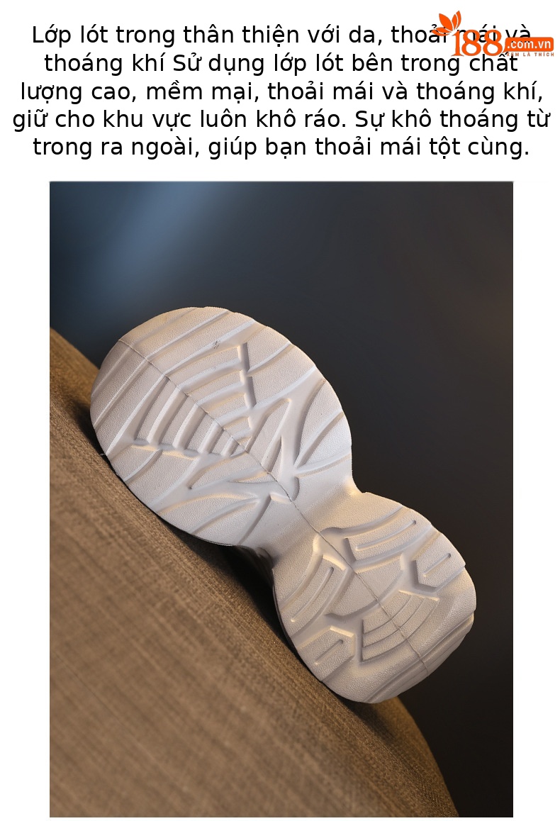 Giày sneaker nữ chunky đế dày mặt lưới thoáng khí, phong cách thể thao — màu trắng chi tiết 8