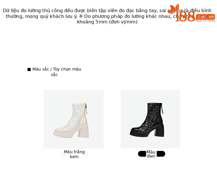 Boot nữ cổ thấp mũi nhọn gót 10 cm đế xuồng ren hở mùa hè — màu đen, màu trắng ngà chi tiết 4