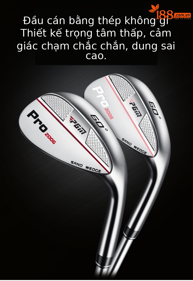 Gậy golf PGM Pro sand wedge 56°/60° hợp kim thép — Gậy thép 56° tay phải nam, Gậy thép 60° tay phải nam, Gậy thép 56° tay phải nữ, Gậy thép 60° tay phải nữ chi tiết 4