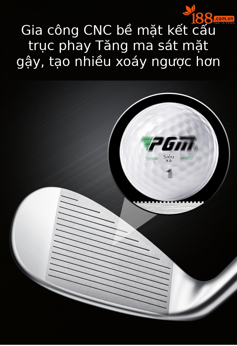Gậy golf PGM Pro sand wedge 56°/60° hợp kim thép — Gậy thép 56° tay phải nam, Gậy thép 60° tay phải nam, Gậy thép 56° tay phải nữ, Gậy thép 60° tay phải nữ chi tiết 5