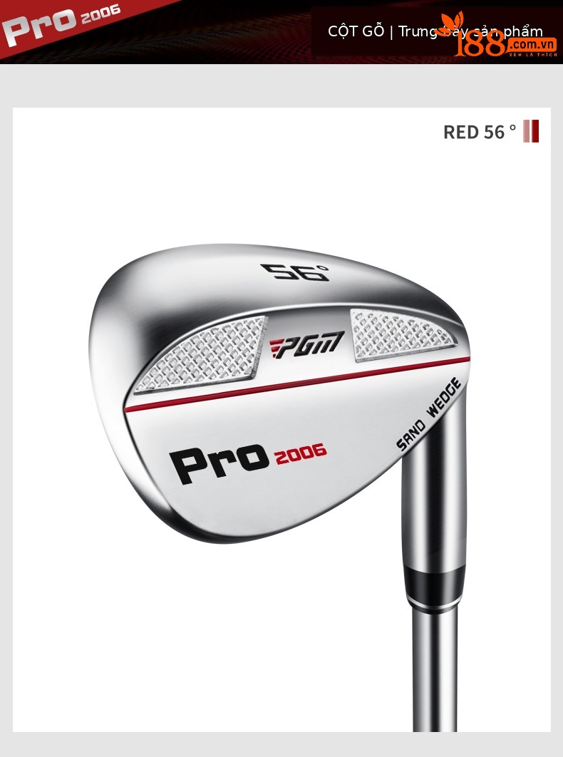 Gậy golf PGM Pro sand wedge 56°/60° hợp kim thép — Gậy thép 56° tay phải nam, Gậy thép 60° tay phải nam, Gậy thép 56° tay phải nữ, Gậy thép 60° tay phải nữ chi tiết 12