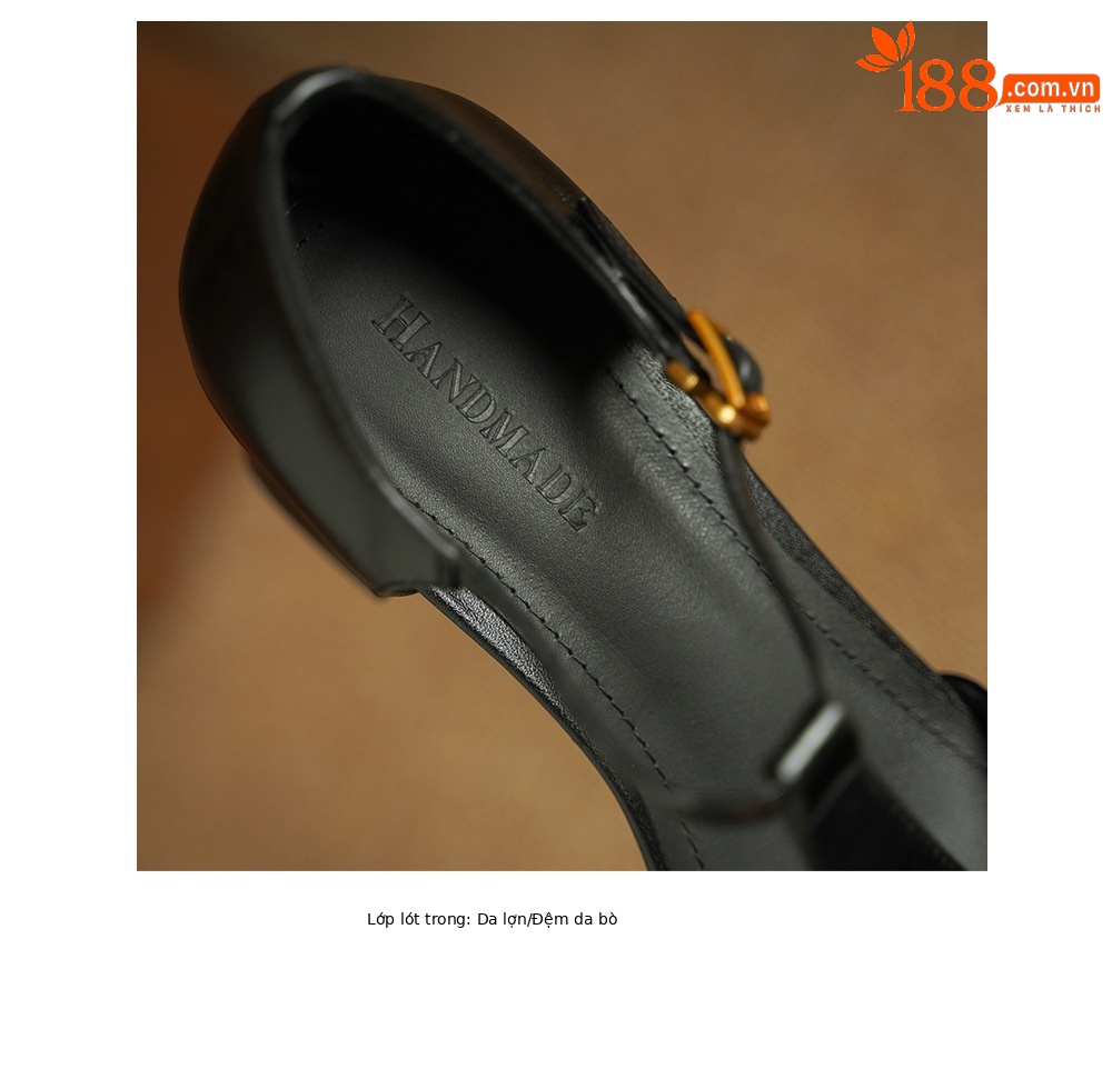 Sandal nữ da bò dệt quai chữ T kiểu La Mã, đế thấp thoáng mát — đen chi tiết 17