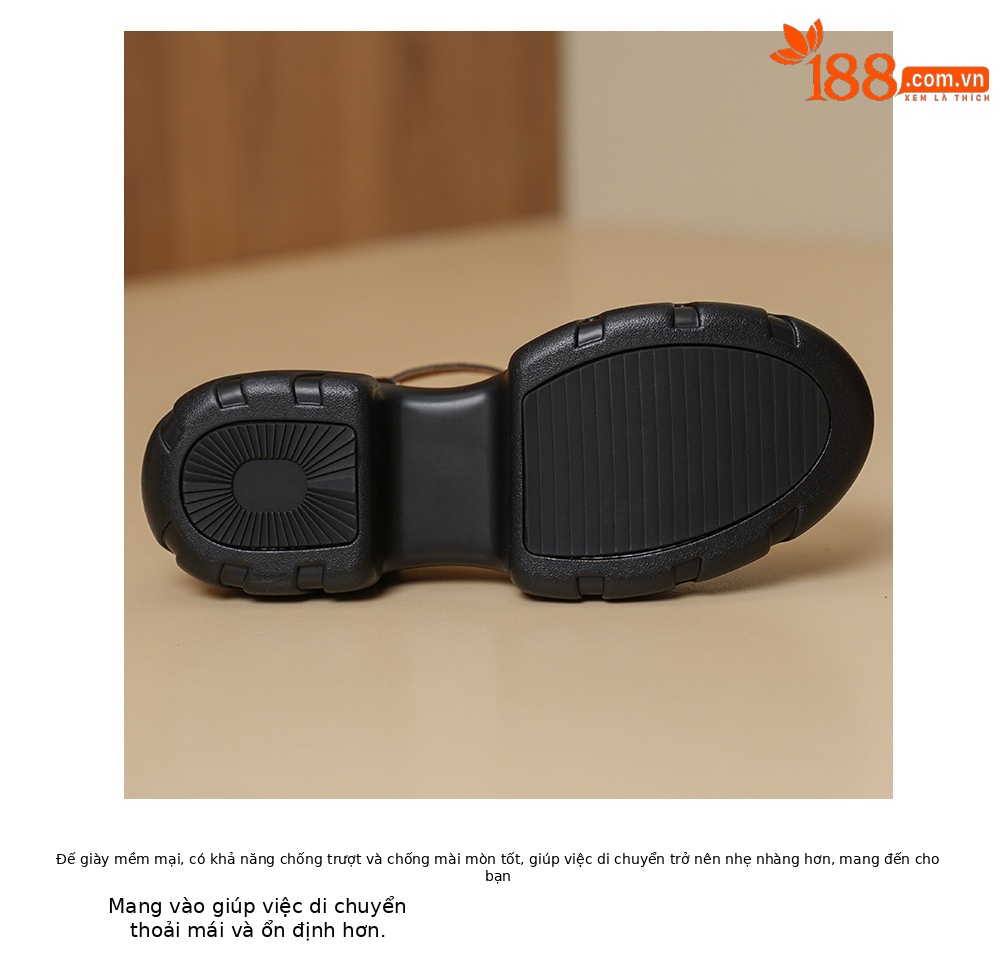Giày cao gót nữ đế xuồng platform 8 cm, mũi tròn bít, quai chữ T kiểu Mary Jane, họa tiết khoét lỗ thoáng khí — màu đen, màu mơ chi tiết 19