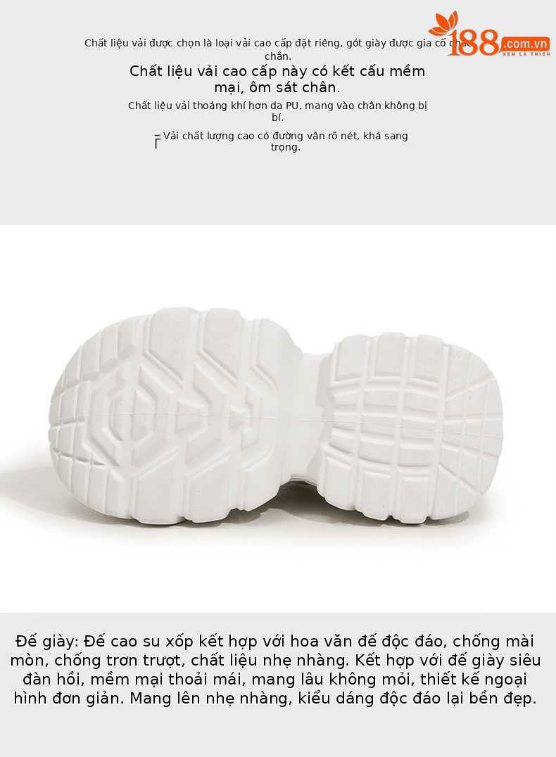 Giày cao gót nữ đế xuồng platform rhinestone lưới thoáng khí, gót siêu cao 8 cm — Bạc, Trắng, Đen chi tiết 7