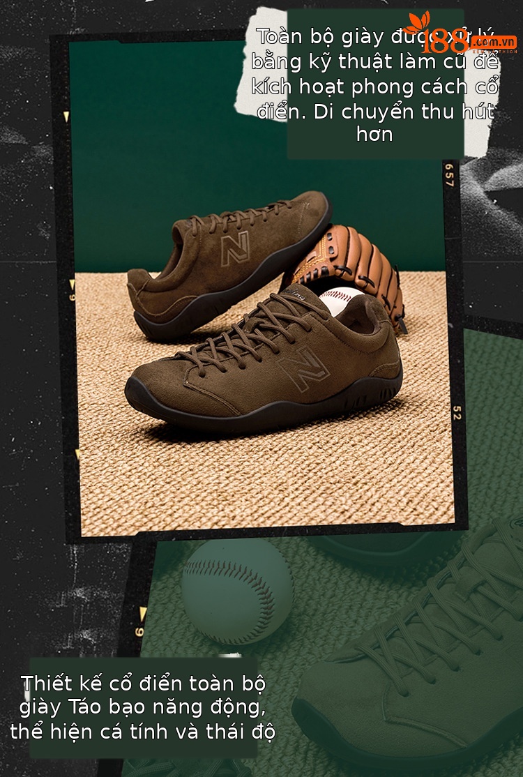 Giày sneaker nam nữ phong cách Đức Huấn luyện retro đế êm, phối màu cổ điển — 239 Đỏ Rượu chi tiết 4