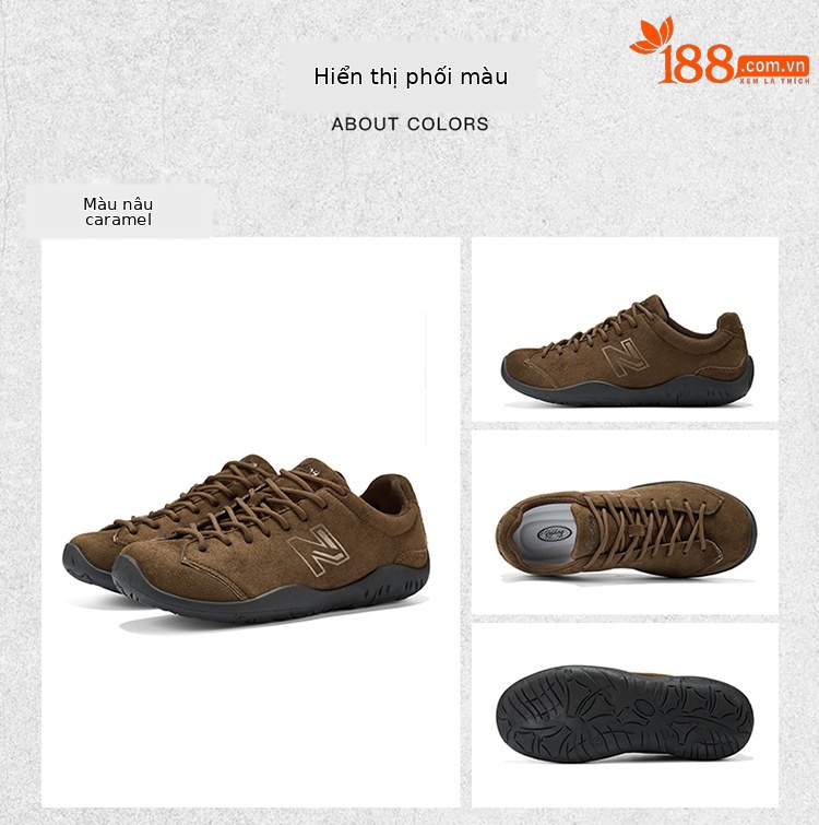 Giày sneaker nam nữ phong cách Đức Huấn luyện retro đế êm, phối màu cổ điển — 239 Đỏ Rượu chi tiết 12