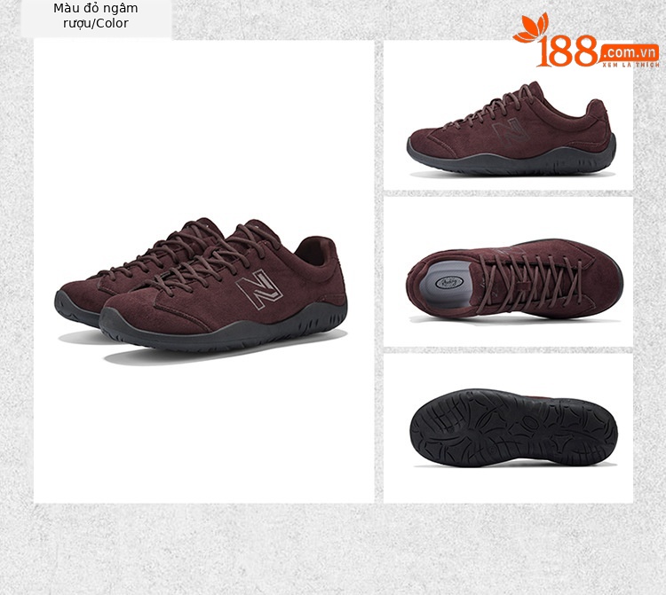 Giày sneaker nam nữ phong cách Đức Huấn luyện retro đế êm, phối màu cổ điển — 239 Đỏ Rượu chi tiết 15