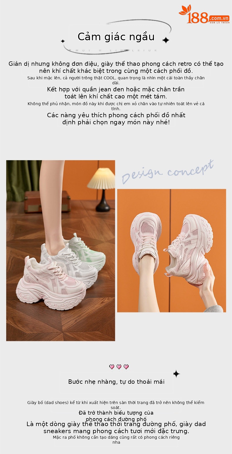 Giày sandal cao gót nữ hở mũi đế xuồng platform, gót siêu cao 8 cm, form mũi tròn, quai ngang dây buộc — Bột trắng, Bạc, Trắng, xanh lá chi tiết 4