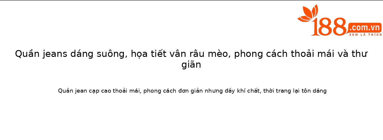 Quần jean nữ ống rộng cạp cao hiệu ứng mài rách phong cách vintage — xanh lam chi tiết 1