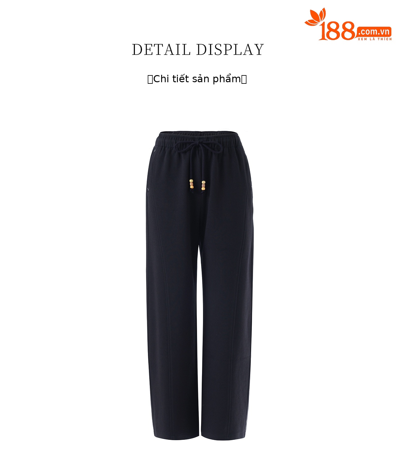 Quần culottes nữ ống rộng cạp thun dây rút vải mềm rủ — màu sắc chi tiết 24